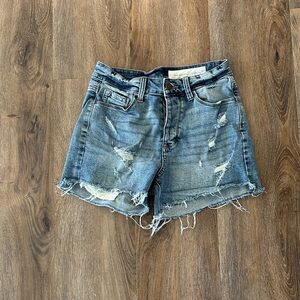 Treasure & Bond Light Blue Distressed Jean Shorts